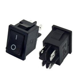 Chave Gangorra Kcd1-104 Preta 4 Terminais - Kit 5 P�s