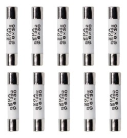Kit 10p�s - Fus�vel Cer�mico 20a X 250v /6x30mm/ Com Retardo