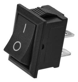 20 Ps Chave Gangorra Kcd1-101 6a/10a Preta 2 Terminais