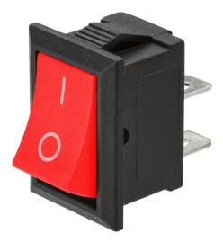 20 Ps Chave Gangorra Kcd1-101  6a/10a Vermelha 2 Terminais