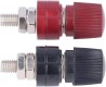 Borne conector Js-555 m8 - 8mm - 1 Par = 1Vermelho + 1Preto - Mac Sistemas
