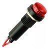 5 P�s 12v Olho De Boi Sinaleiro P/ Painel Led Ac/Dc Vermelho - Mac Sistemas
