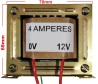 Transformador 0 - 12v 4a 50W Trafo - Primario 240v Com 2fios - Mac Sistemas