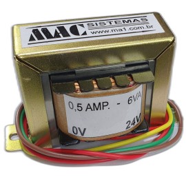 Transformador 24v Para V�lvula Solenoide 0,5a 6va 110v/220v
