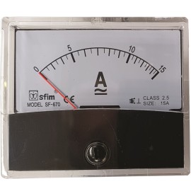 Amper�metro Analogico Ac/dc 15a Sf670 Com Terminais Em Lat�o