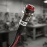 Piloto Sinaleiro olho de boi Led Pisca-Pisca 24V DC Vermelho - Mac Sistemas
