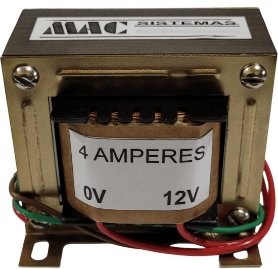 Transformador 0 - 12v 4a 50W Trafo - Primario 240v Com 2fios - Mac Sistemas