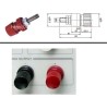 Borne conector Js-555 m8 - 8mm - 1 Par = 1Vermelho + 1Preto - Mac Sistemas