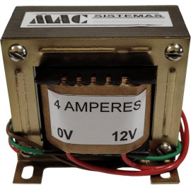 Transformador 0 - 12v 4a 50W Trafo - Primario 240v Com 2fios - Mac Sistemas