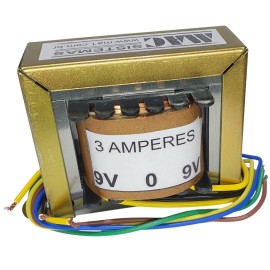 Transformador 9 0 9v - 3 A. 9+9v 4 Fios Pode Usar Como 0-18v