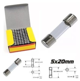 Fusvel De Vidro 5x20 250v de 1A At 30A Caixa Com 100 Ps