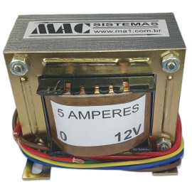 Transformador 0 - 12v 5a Trafo - 110/220v Primario Com 4fios