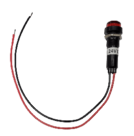 Piloto Sinaleiro olho de boi Led Pisca-Pisca 24V DC Vermelho - Mac Sistemas