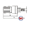 Borne conector Js-555 m8 - 8mm - 1 Par = 1Vermelho + 1Preto - Mac Sistemas