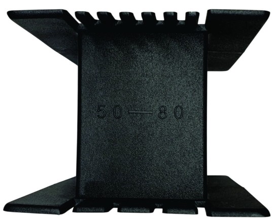 Carretel tamanho padro: 50 x 80mm em Plstico ABS
