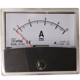 Ampermetro Analogico Ac/dc 10a Sf670 Com Terminais Em Lato