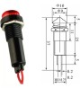 5 P�s 12v Olho De Boi Sinaleiro P/ Painel Led Ac/Dc Vermelho - Mac Sistemas