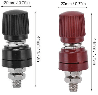 Borne conector Js-555 m8 - 8mm - 1 Par = 1Vermelho + 1Preto - Mac Sistemas