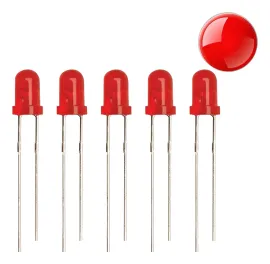 5 Peas Led Difuso Vermelho 5mm ou 3mm (a Escolher) - MAC Sistemas