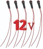 5 P�s 12v Olho De Boi Sinaleiro P/ Painel Led Ac/Dc Vermelho - Mac Sistemas